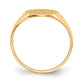 14K Yellow Gold Oval Signet Ring 9.5 x 11.0 mm RS113 - alternate view