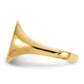 14K Yellow Gold Oval Signet Ring 9.5 x 11.0 mm RS113 - alternate view