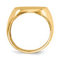 14K Yellow Gold Oval Signet Ring 16.5 x 20.0 mm RS120 - alternate view