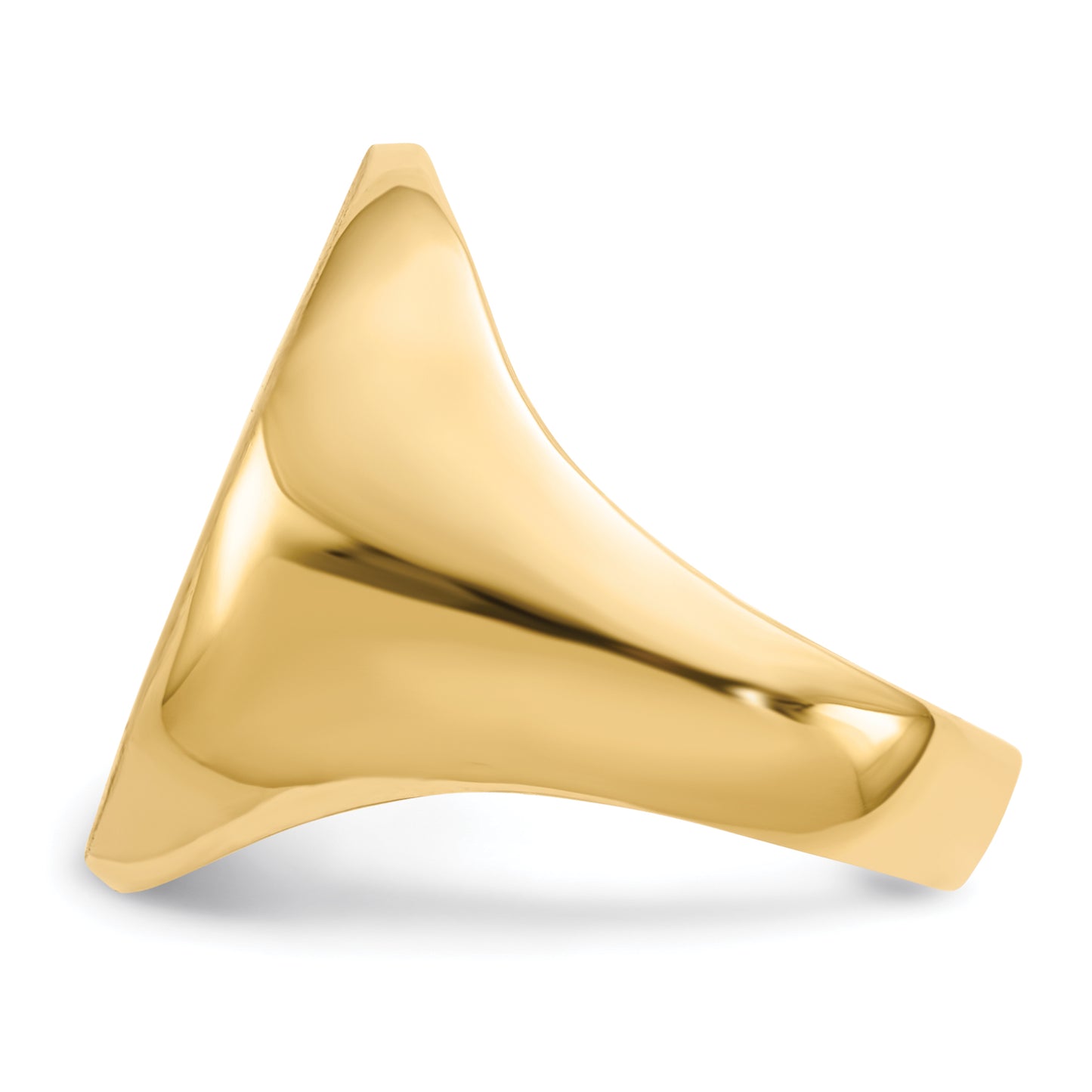 14K Yellow Gold Oval Signet Ring 16.5 x 20.0 mm RS120 - alternate view