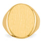 14K Yellow Gold Oval Signet Ring 16.5 x 20.0 mm RS120 - alternate view