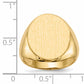 14K Yellow Gold Oval Signet Ring 16.5 x 20.0 mm RS120 - alternate view