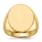 14K Yellow Gold Oval Signet Ring 16.5 x 20.0 mm RS120