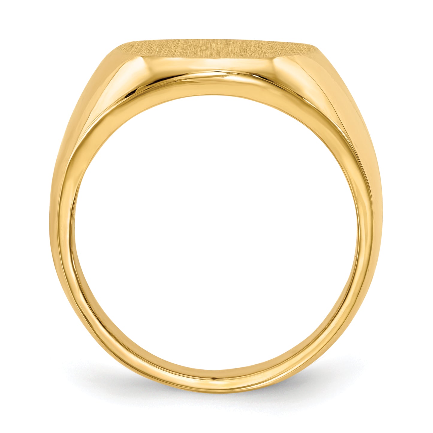 10K Yellow Gold Closed Back Oval Signet Ring 10RS126 - alternate view