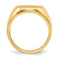 10K Yellow Gold Closed Back Oval Signet Ring 10RS126 - alternate view