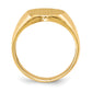 14K Yellow Gold Oval Signet Ring 13.5 x 15.0 mm RS132 - alternate view