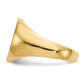 14K Yellow Gold Oval Signet Ring 13.5 x 15.0 mm RS132 - alternate view