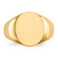 14K Yellow Gold Oval Signet Ring 13.5 x 15.0 mm RS132 - alternate view