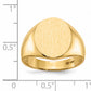 14K Yellow Gold Oval Signet Ring 13.5 x 15.0 mm RS132 - alternate view