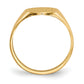 14K Yellow Gold Round Signet Ring 9.5 x 10.0 mm RS140 - alternate view