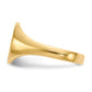 14K Yellow Gold Round Signet Ring 9.5 x 10.0 mm RS140 - alternate view