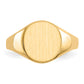 14K Yellow Gold Round Signet Ring 9.5 x 10.0 mm RS140 - alternate view