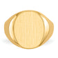 14K Yellow Gold Closed Back Oval Signet Ring 12.0 x 13.5 mm RS142 - alternate view