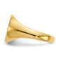 14K Yellow Gold Round Signet Ring 11.5 x 12.0 mm RS278 - alternate view