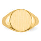 14K Yellow Gold Round Signet Ring 11.5 x 12.0 mm RS278 - alternate view