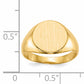 14K Yellow Gold Round Signet Ring 11.5 x 12.0 mm RS278 - alternate view
