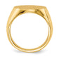 14K Yellow Gold Round Signet Ring 15.0 x 15.5 mm RS280 - alternate view