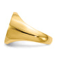 14K Yellow Gold Round Signet Ring 15.0 x 15.5 mm RS280 - alternate view