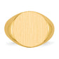 14K Yellow Gold Round Signet Ring 15.0 x 15.5 mm RS280 - alternate view