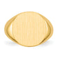 14K Yellow Gold open back round signet ring 15.0 x 15.5 mm RS287 - alternate view