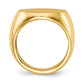 14K Yellow Gold open back round signet ring 18.0 x 18.5 mm RS289 - alternate view