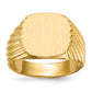 14K Yellow Gold Cushion Open Back Signet Ring RS324