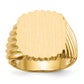 14K Yellow Gold Cushion Open Back Signet Ring RS326