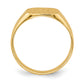 14K Yellow Gold Square Signet Ring 9.5 x 9.5 mm RS330 - alternate view