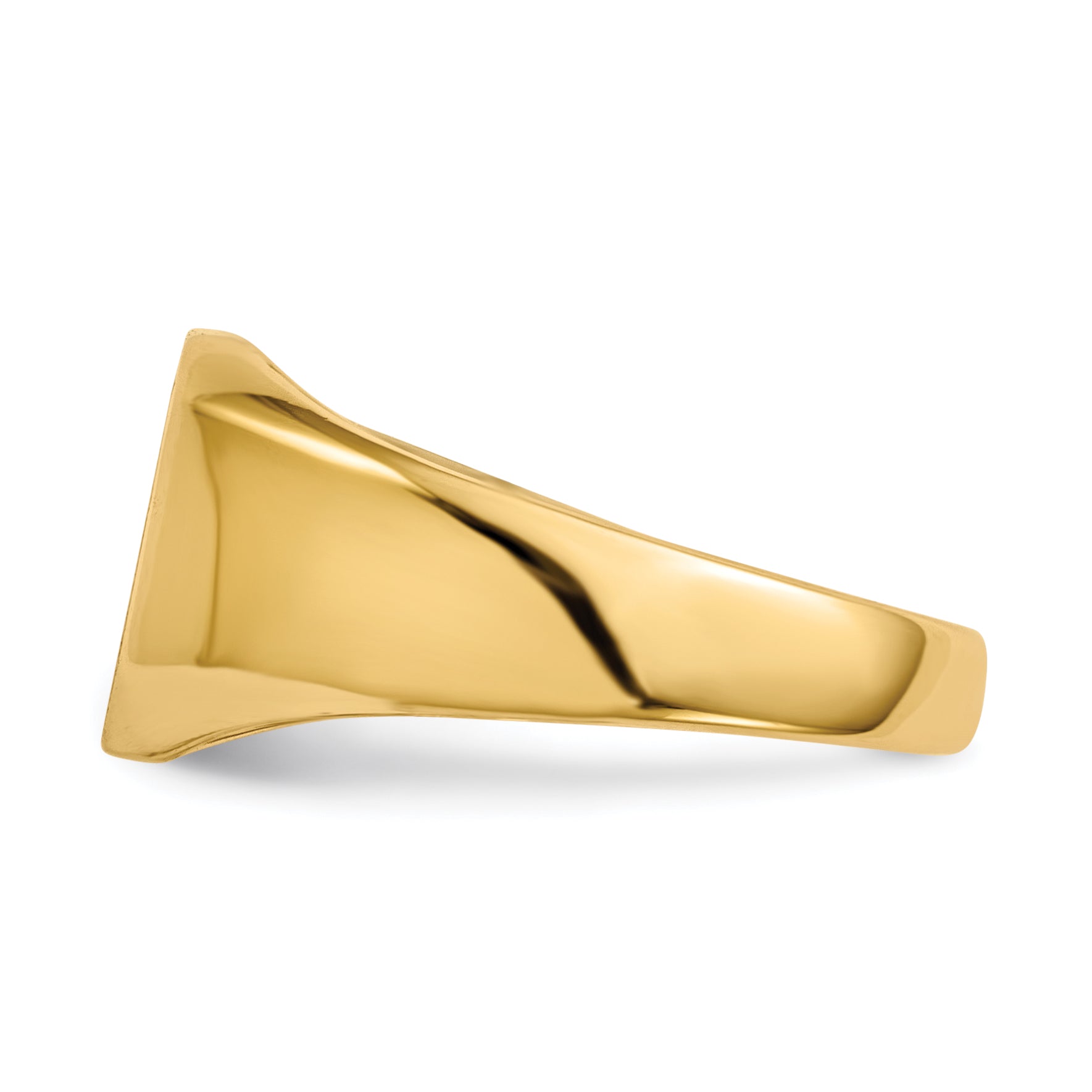 14K Yellow Gold Square Signet Ring 9.5 x 9.5 mm RS330 - alternate view