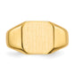 14K Yellow Gold Square Signet Ring 9.5 x 9.5 mm RS330 - alternate view