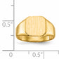 14K Yellow Gold Square Signet Ring 9.5 x 9.5 mm RS330 - alternate view