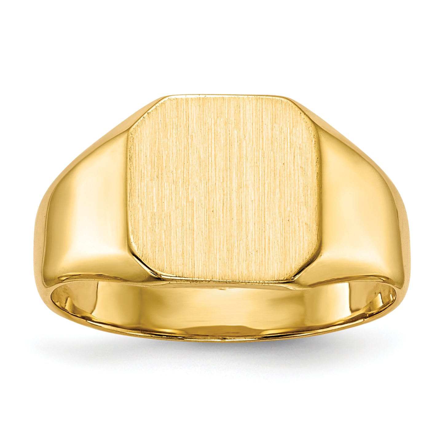 14K Yellow Gold Square Signet Ring 9.5 x 9.5 mm RS330