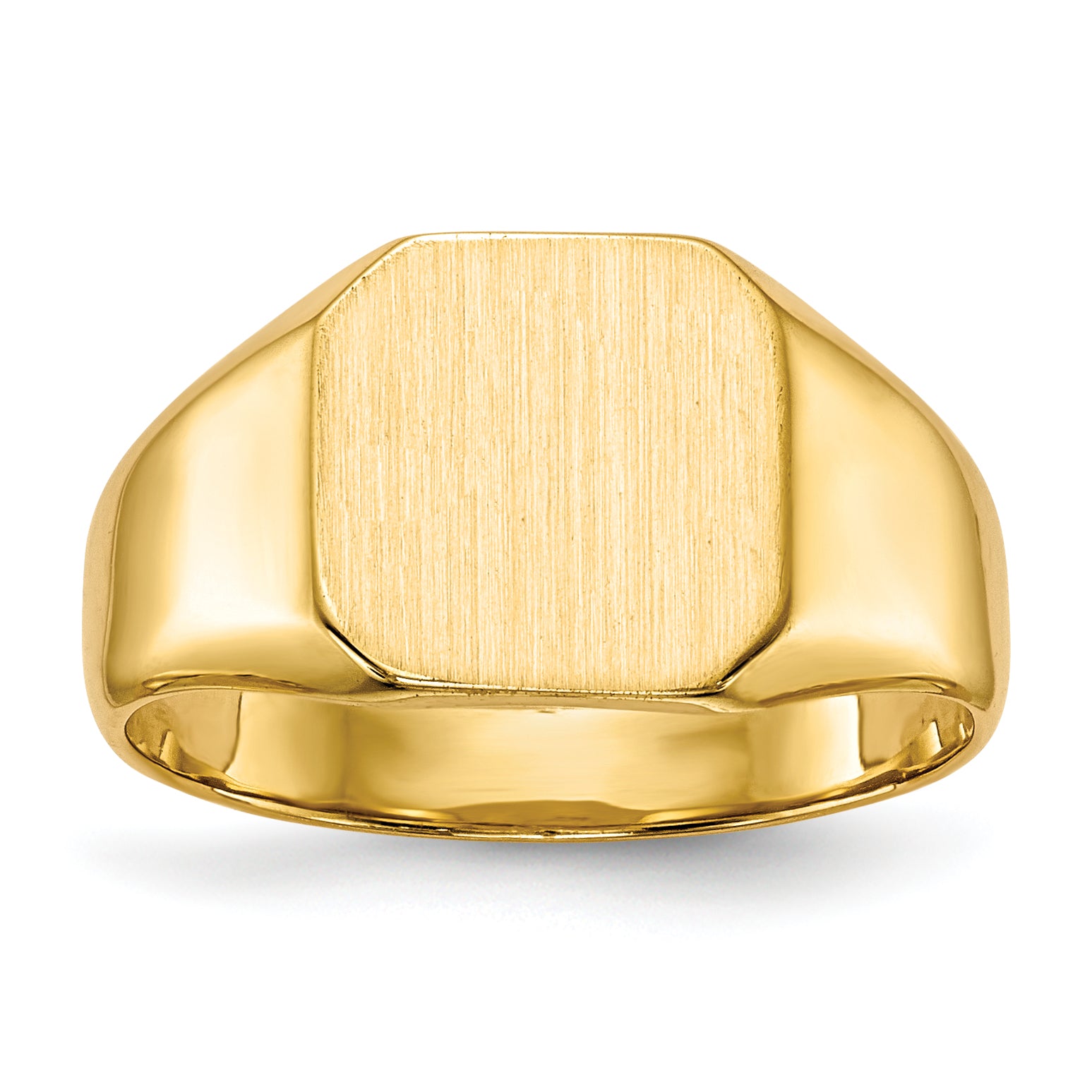 14K Yellow Gold Square Signet Ring 9.5 x 9.5 mm RS330
