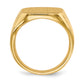 14K Yellow Gold Rectangle Signet Ring 15.0 x 17.0 mm RS334 - alternate view