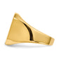 14K Yellow Gold Rectangle Signet Ring 15.0 x 17.0 mm RS334 - alternate view