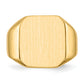 14K Yellow Gold Rectangle Signet Ring 15.0 x 17.0 mm RS334 - alternate view