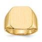 14K Yellow Gold Rectangle Signet Ring 15.0 x 17.0 mm RS334