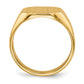 14K Yellow Gold Rectangle Signet Ring 12.5 x 11.0 mm RS340 - alternate view