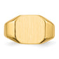 14K Yellow Gold Rectangle Signet Ring 12.5 x 11.0 mm RS340 - alternate view