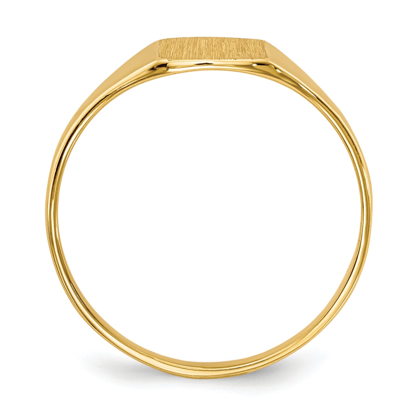 14K Yellow Gold Square Signet Ring 6.5 x 7.0 mm RS356 - alternate view