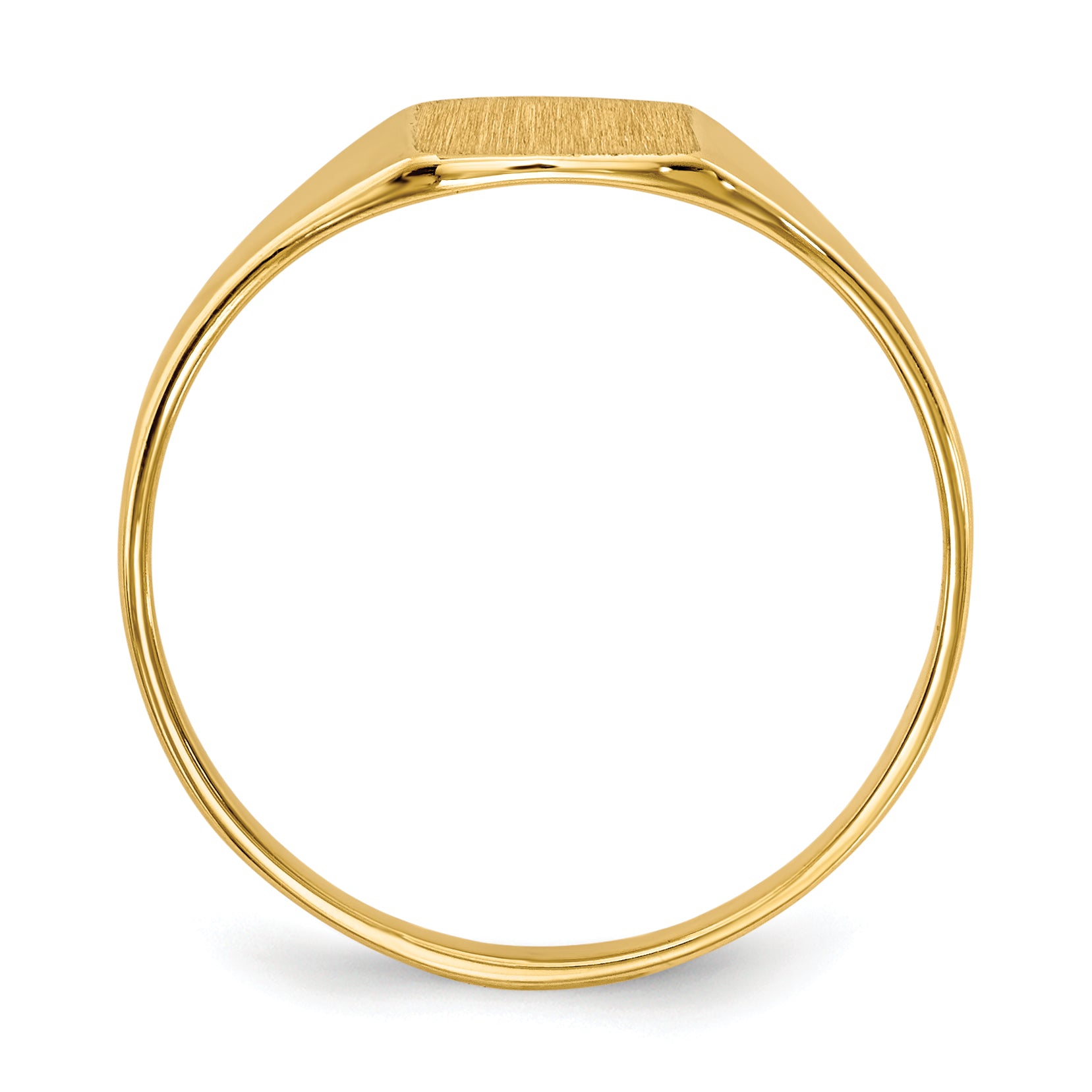 14K Yellow Gold Square Signet Ring 6.5 x 7.0 mm RS356 - alternate view