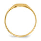 14K Yellow Gold Square Signet Ring 6.5 x 7.0 mm RS356 - alternate view