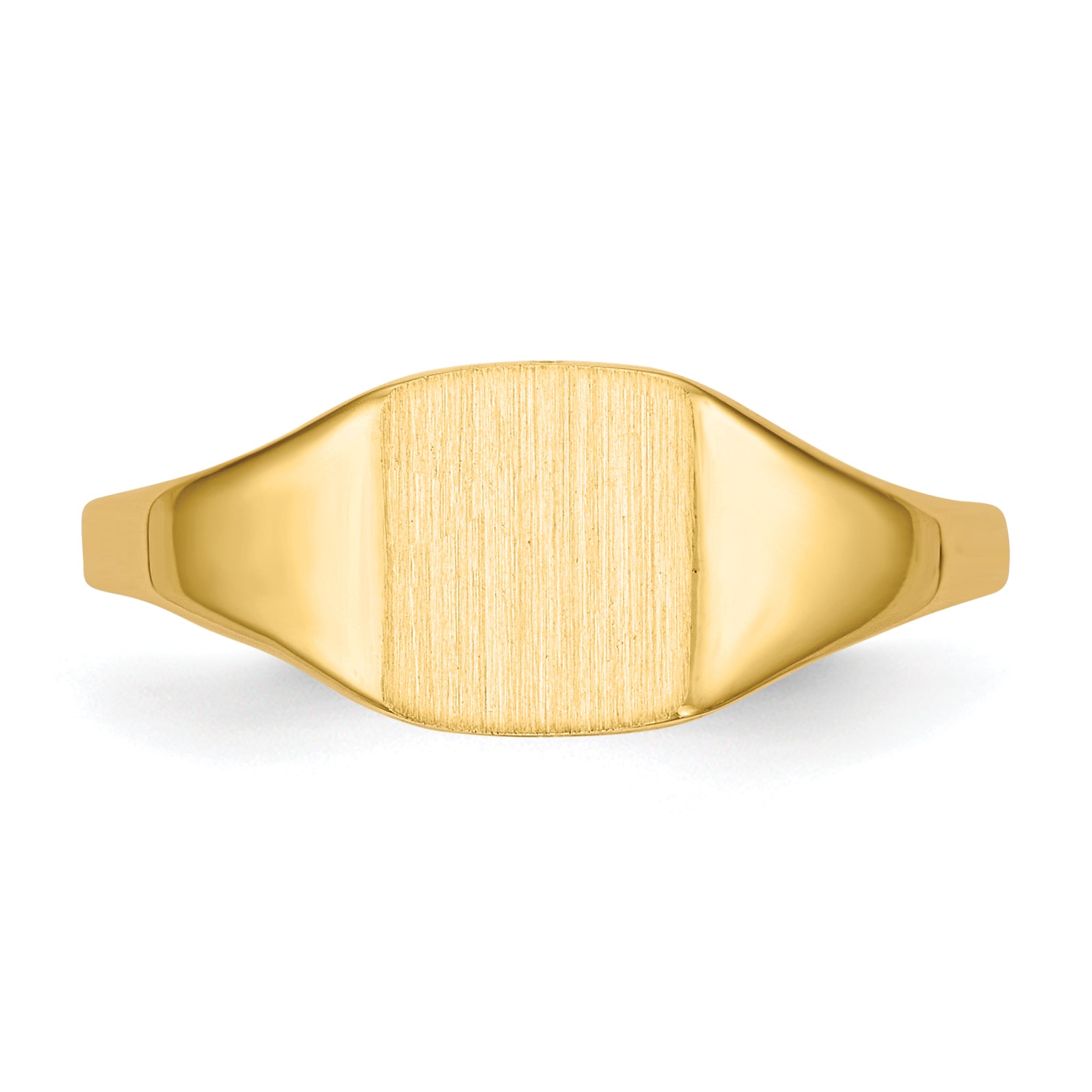 14K Yellow Gold Square Signet Ring 6.5 x 7.0 mm RS356 - alternate view