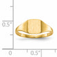 14K Yellow Gold Square Signet Ring 6.5 x 7.0 mm RS356 - alternate view