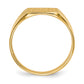 14K Yellow Gold Rectangle Signet Ring 7.0 x 8.5 mm RS357 - alternate view