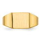 14K Yellow Gold Rectangle Signet Ring 7.0 x 8.5 mm RS357 - alternate view