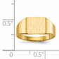 14K Yellow Gold Rectangle Signet Ring 7.0 x 8.5 mm RS357 - alternate view