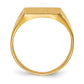 14K Yellow Gold Square Signet Ring 12.0 x 13.0 mm RS359 - alternate view