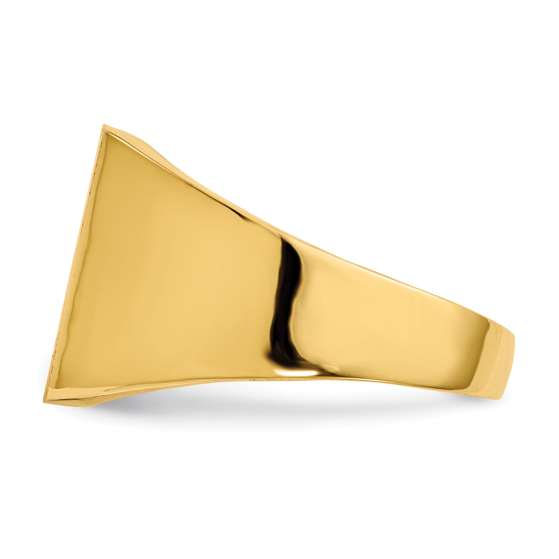 14K Yellow Gold Square Signet Ring 12.0 x 13.0 mm RS359 - alternate view