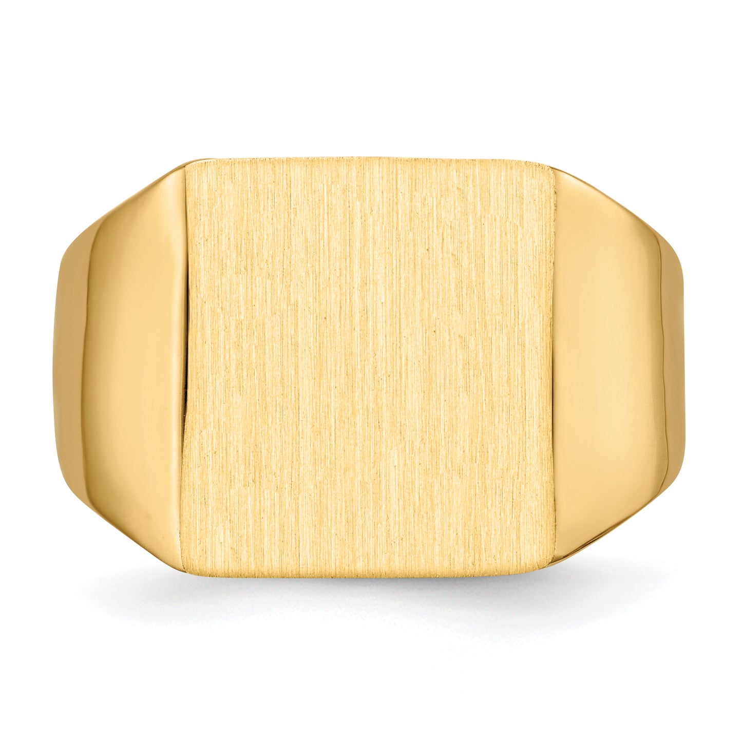14K Yellow Gold Square Signet Ring 12.0 x 13.0 mm RS359 - alternate view